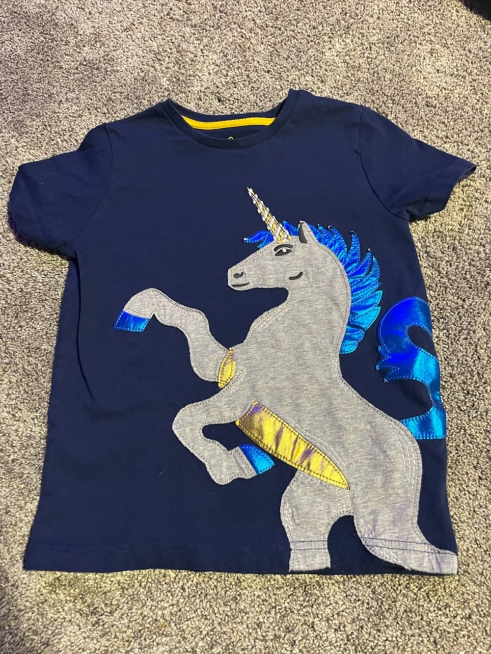 Mini boden unicorn appliqué euc 5/6y